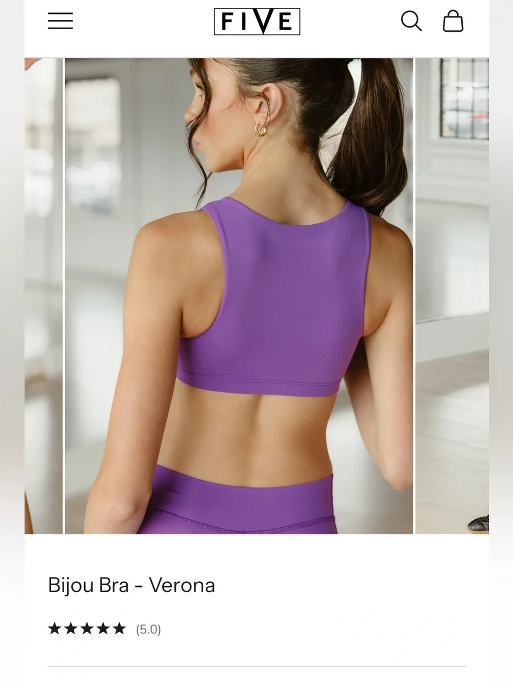 FIVE Bijou Bra Twist Front Dance Top